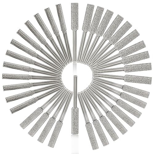 36 Pcs Diamond Chainsaw Sharpener Chainsaw Sharpening Stones 36 Pcs(kit) Silver
