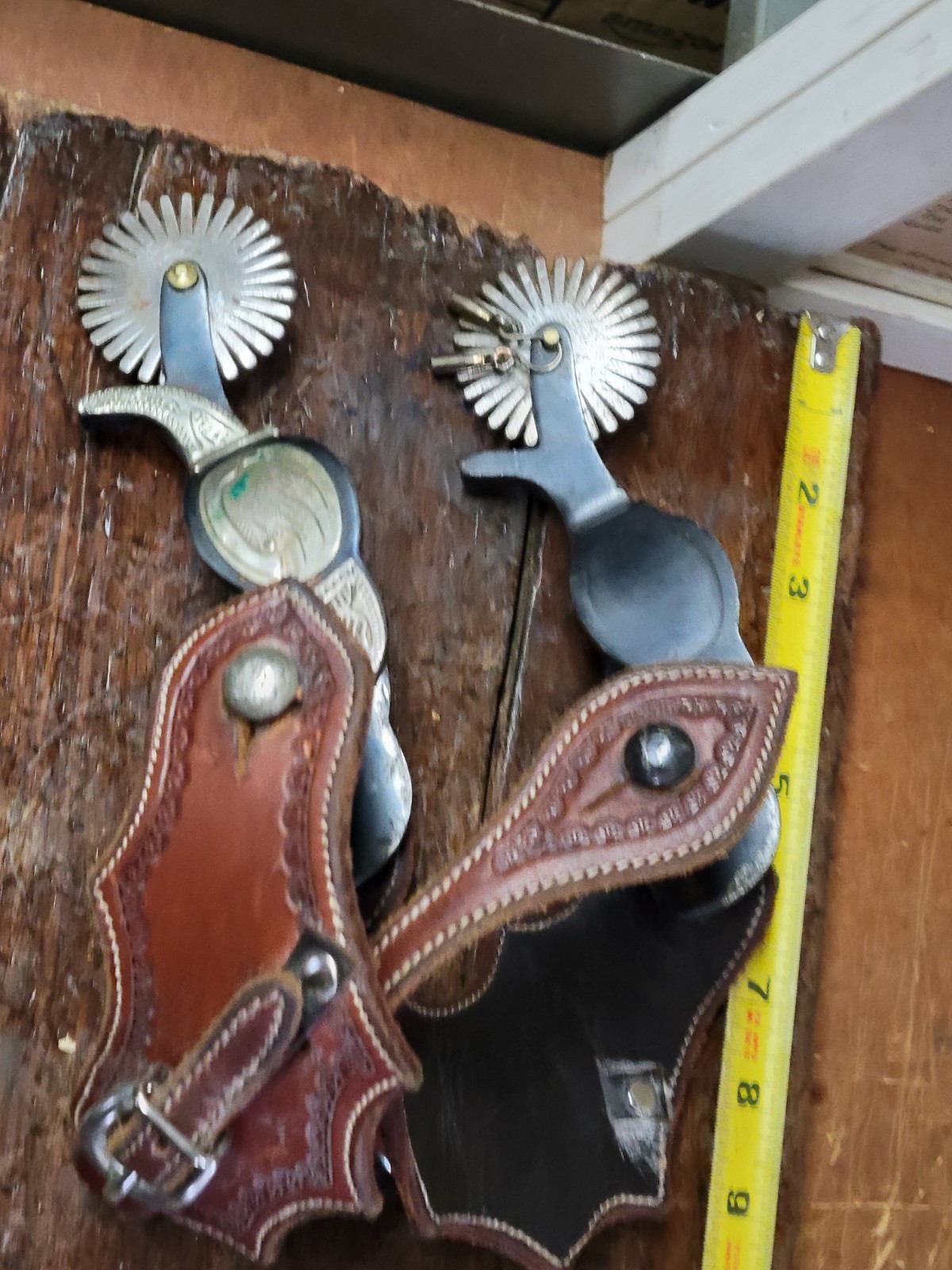 Vintage Western Spurs With Leather Strap