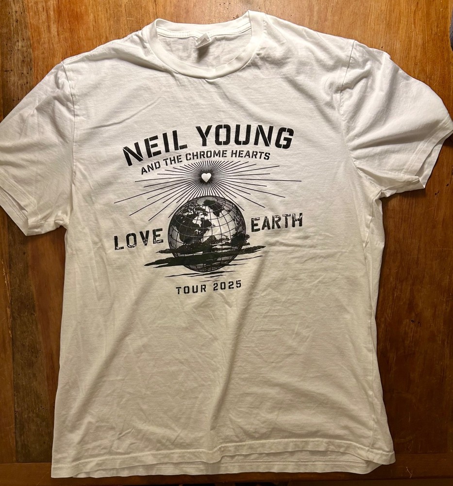 2025 Authentic Neil Young Tour Shirt - Organic Cotton - large