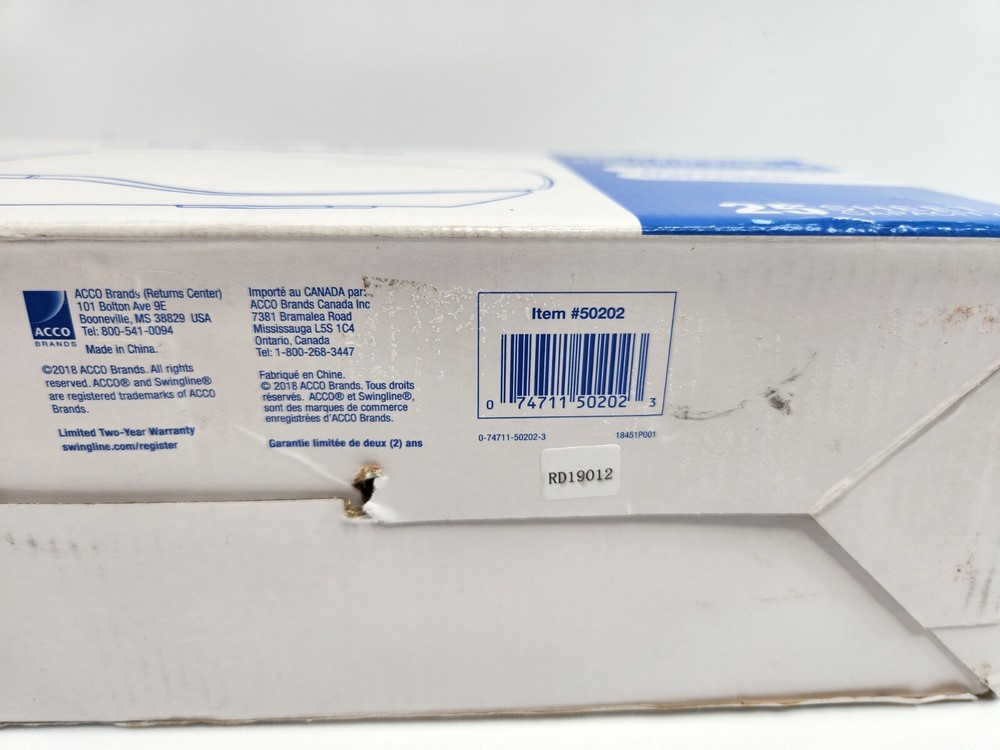 Swingline Electric Stapler 502e Desktop 25 Sheet Capacity Jam Free Black New