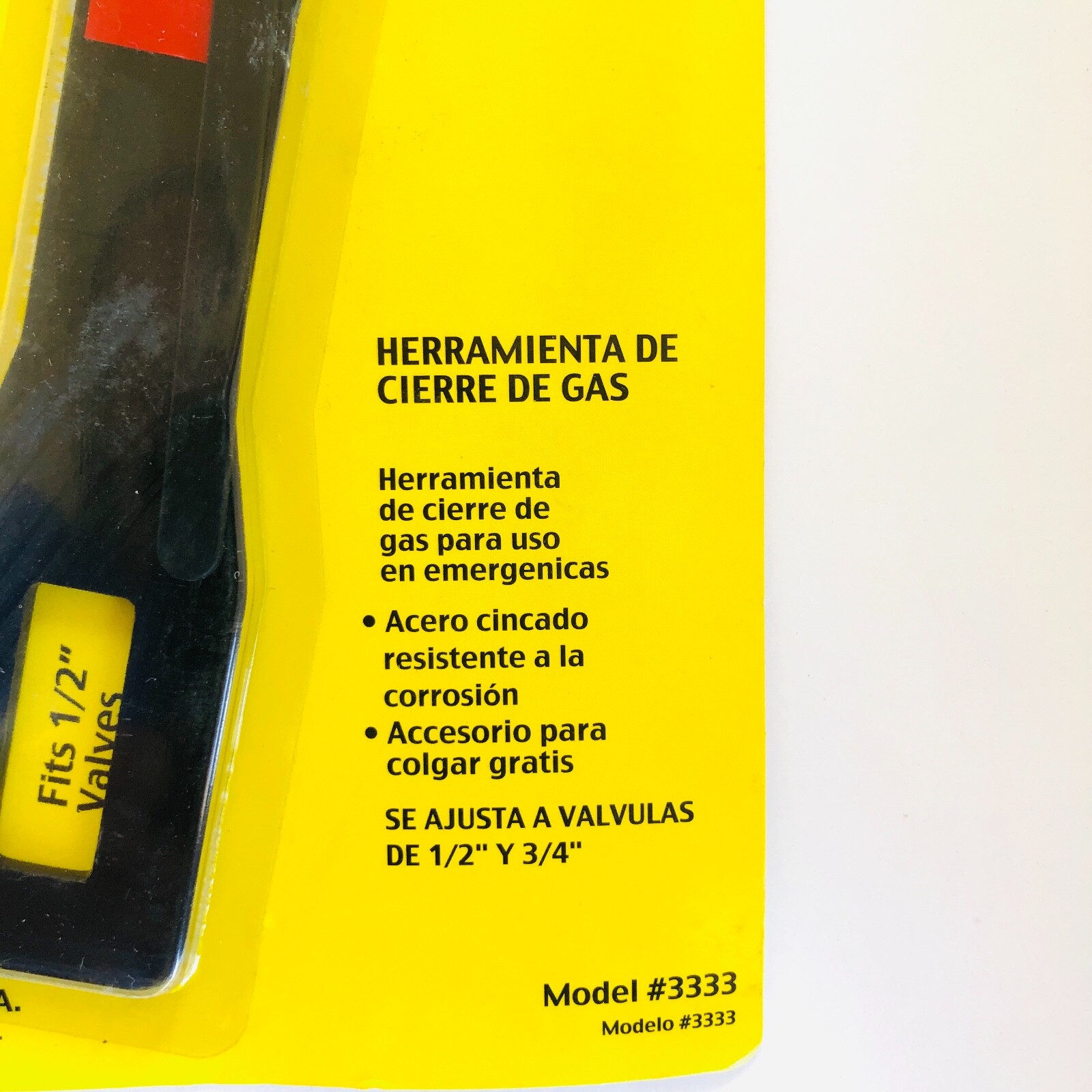 Emergency Gas Water Main Valve Shut-off Wrench Tool Plumbing Survival 1/2 & 3/4"