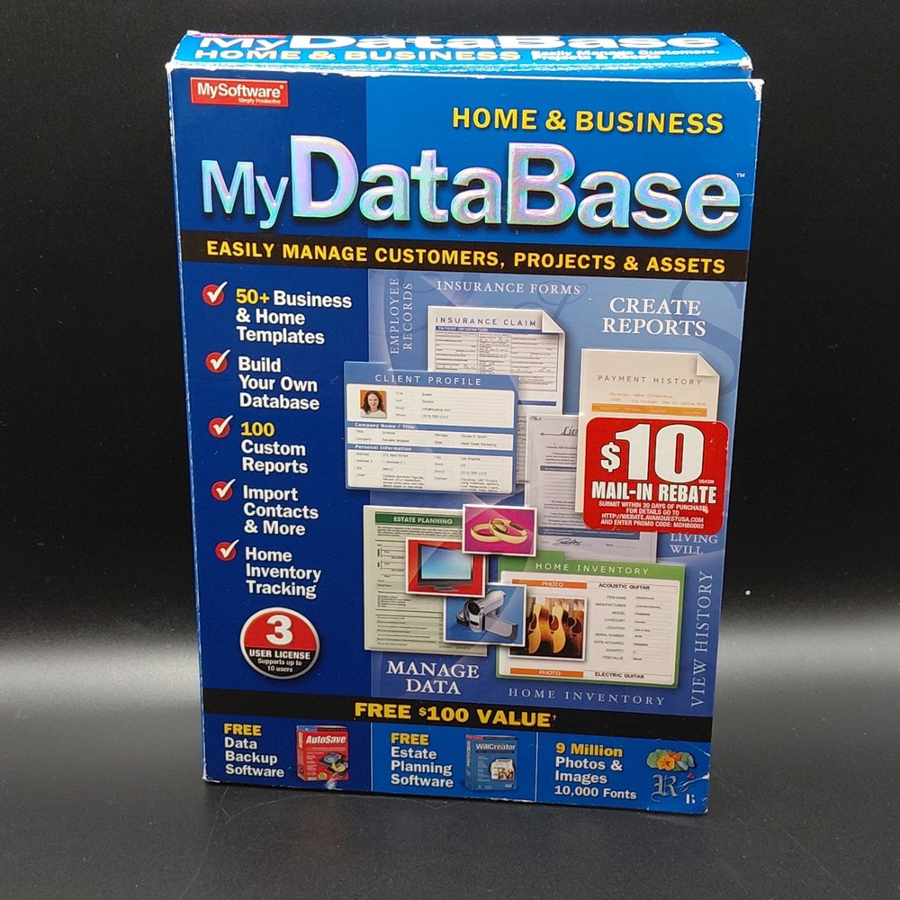 Avanquest My Database Home & Business Software Windows 2000, XP, Vista