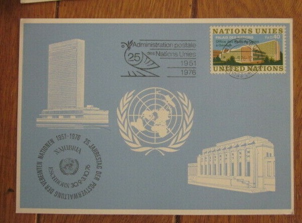 UNITED NATIONS BLUE CARD  NAJUBRIA ESCHBORN  #38   3/10/1976