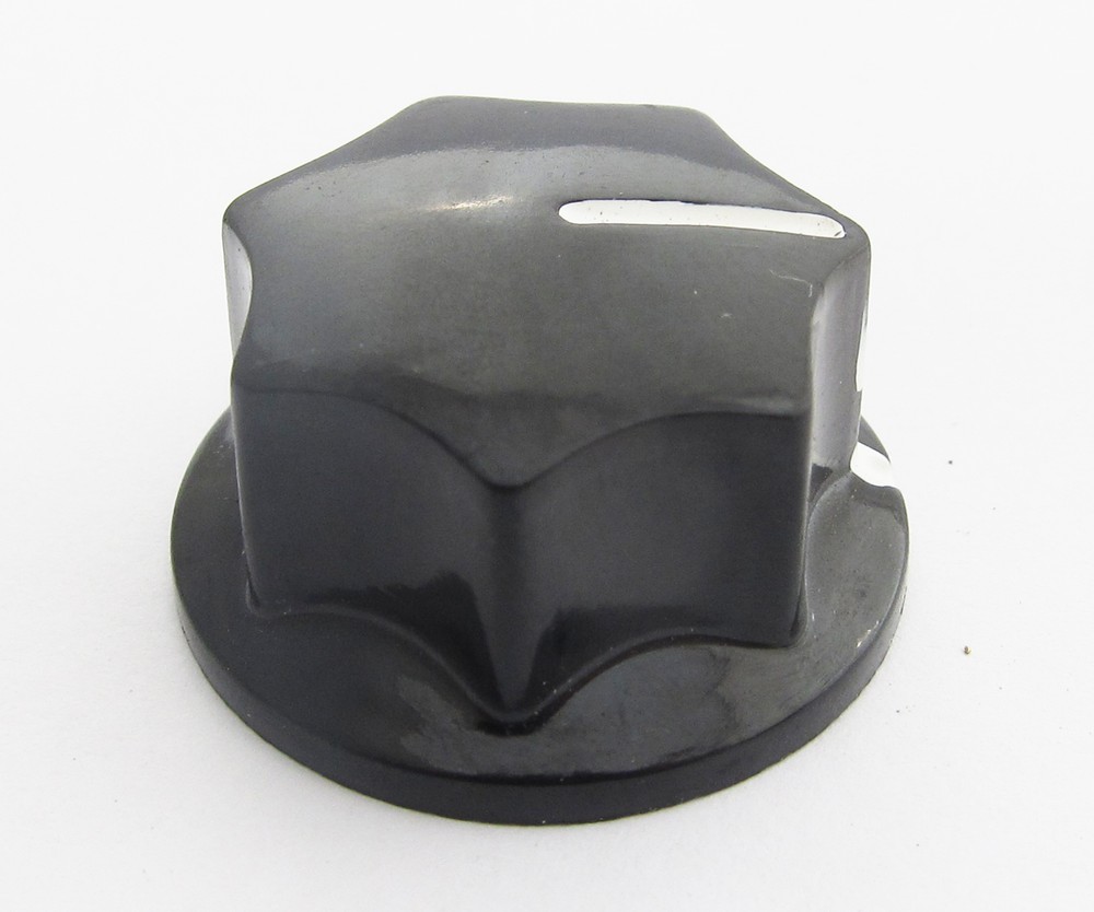 2pcs MF-B02 28x15mm Hex Screw Fix Pot Knobs for HAM Radio Audio Black Plastic