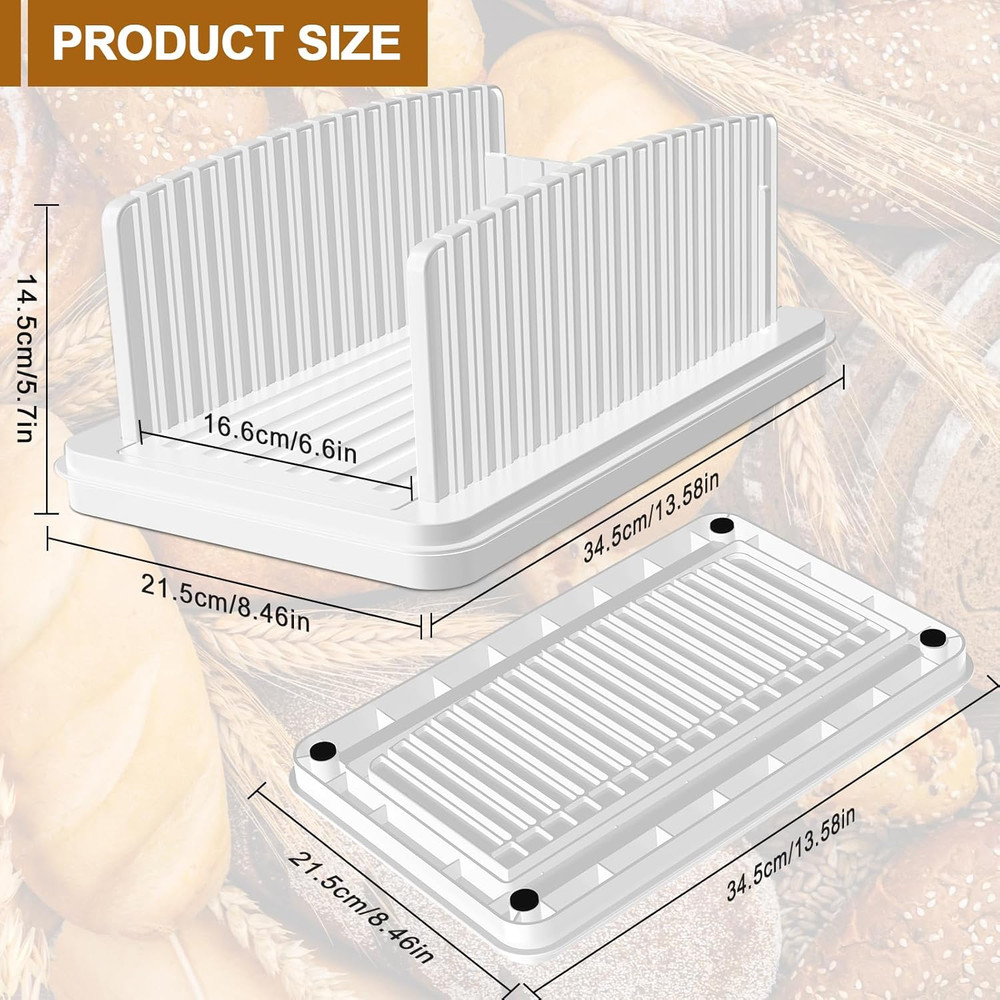Upgrade Pull Out Bread Slicer for Homemade Bread, Foldable Bread Slicing Guide,R