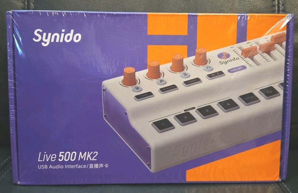 Synido Live 500 MK2 USB Audio Interface Mixer Bundle Sound Card New Sealed