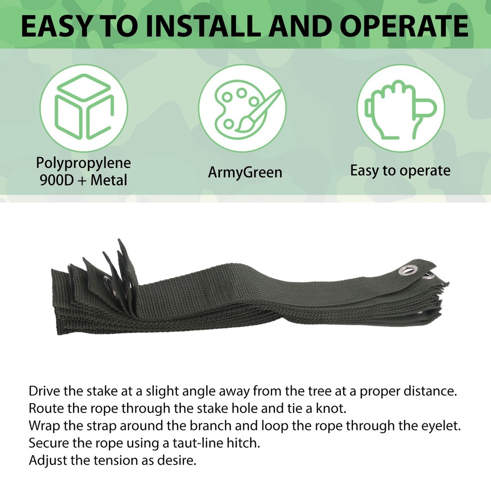 Tree Strap with Grommet Strong Load Bearing Good Support Effectively Fixed8611