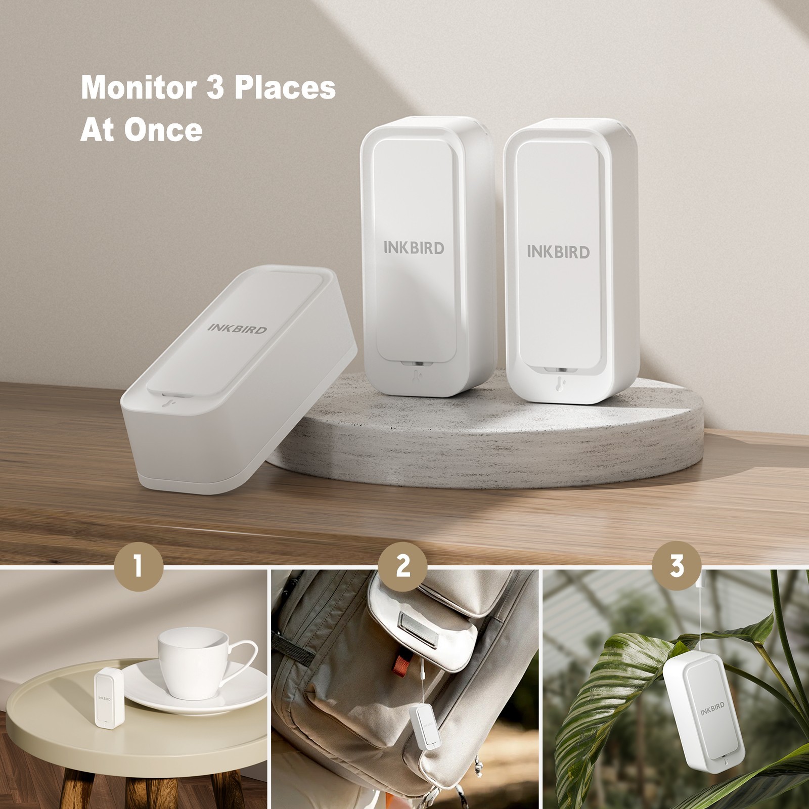 Bluetooth Digital Thermometer Indoor Temperature Humidity Monitor Data Storage