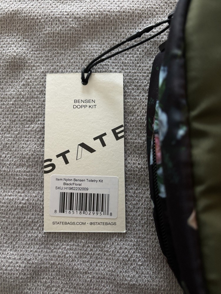 STATE Bensen Toiletry Kit Black/Floral
