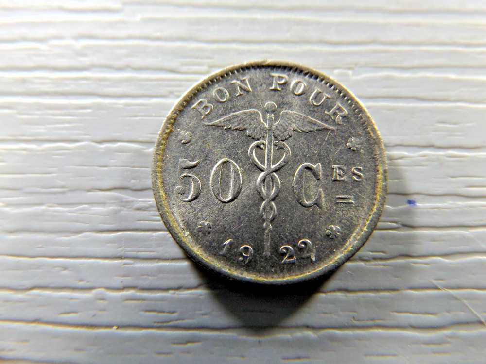 BELGIUM 1922 50 Centimes