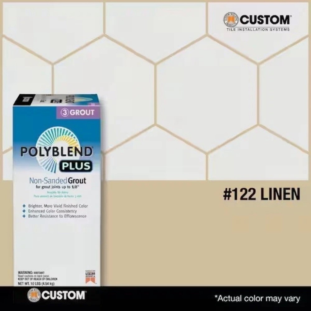 Custom Polyblend Plus Non-Sanded Grout - #122 Linen - 10 lb