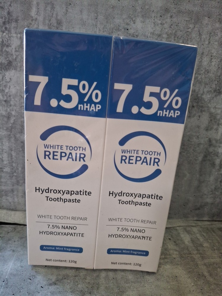7.5% Hydroxyapatite Toothpaste Remove Stains For Sensitive Teeth Exp 1/28 2 Pack