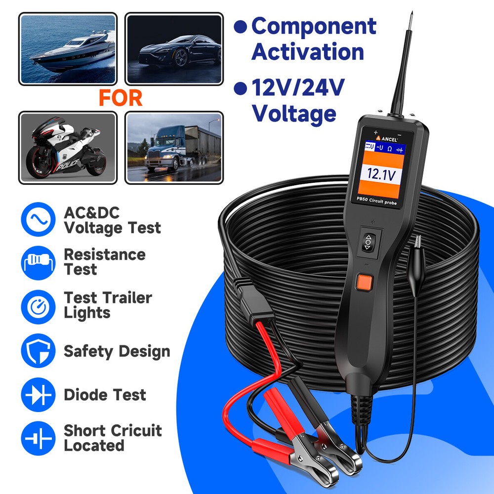 ANCEL PB50 Circuit Probe Tester Electrical System PowerScan Car Diagnostic Tool