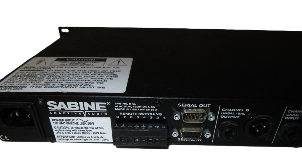 Sabine GRQ-3102S 2-Ch Adaptive Audio Graphi-Q Digital EQ FBX Compressor Delay