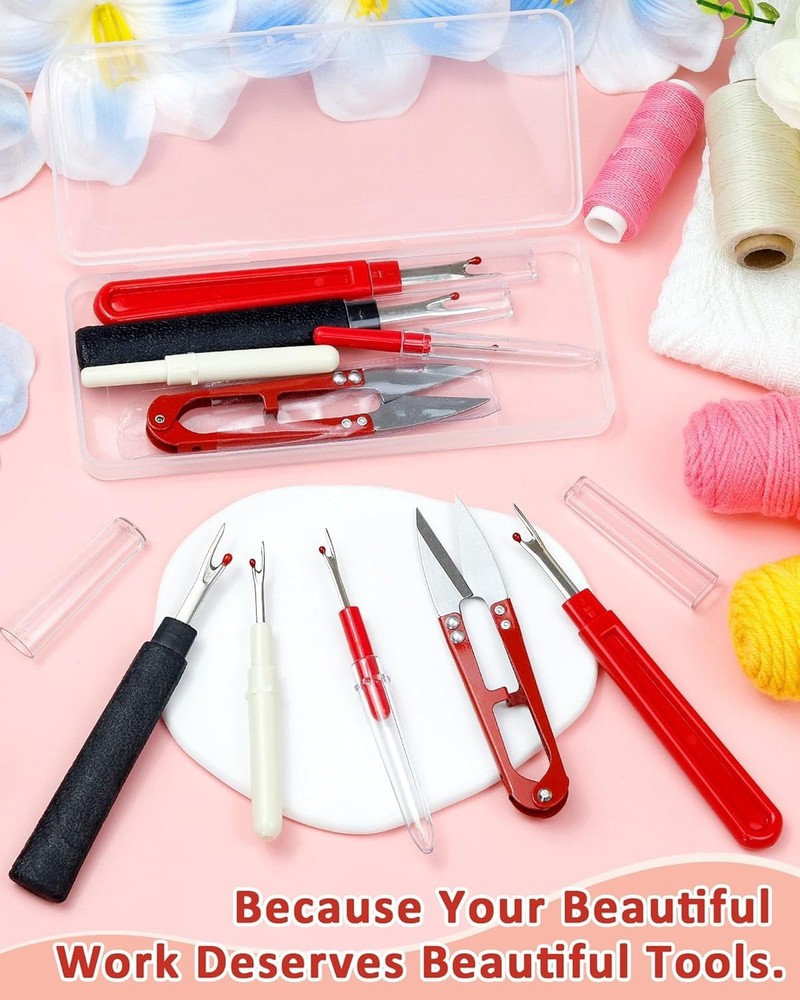 Seam Ripper Set 4pcs Stitch Remover Tool w Thread Snips Kit