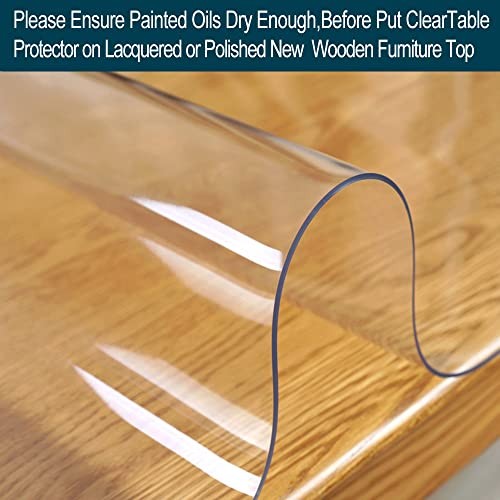 Clear Table Protector Plastic 40"x58" Clear Color Rectangle Shape 1.5mm Thick