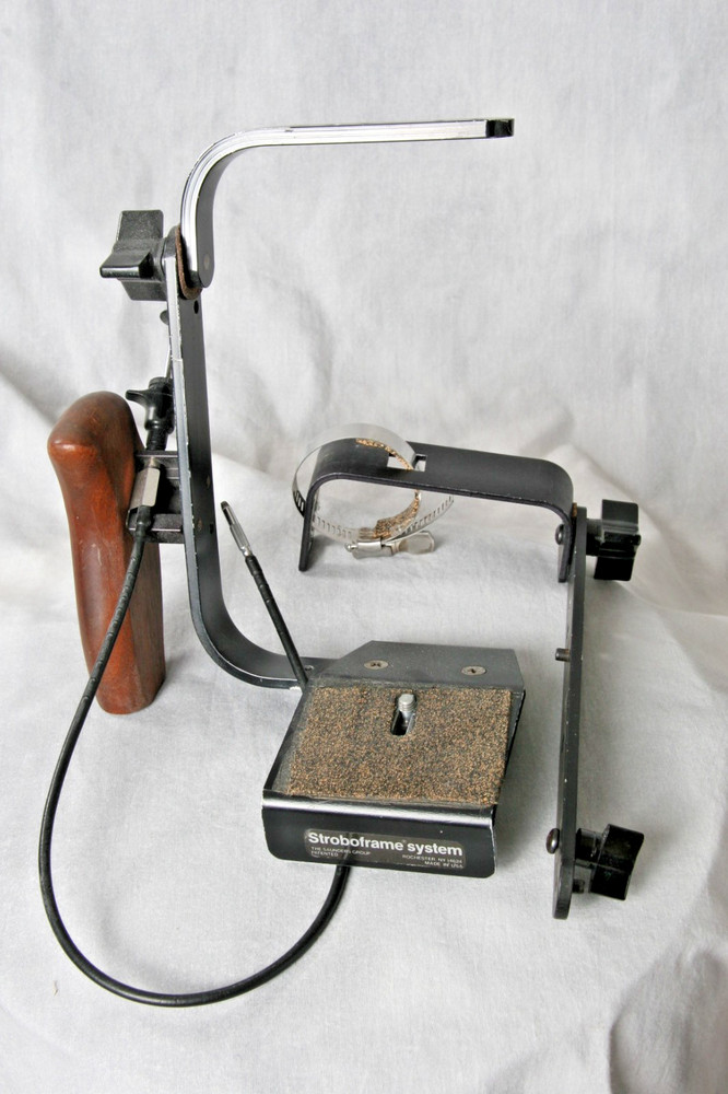 Stroboframe fixed flash bracket for 6x6 SLR camera with cable release