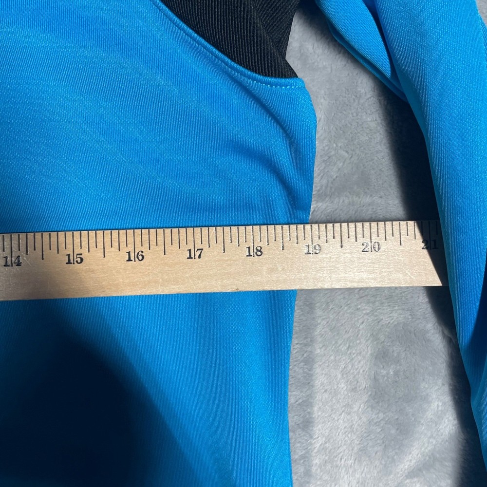 J.Lindeberg Mens Fox-TX Mid 1/4 Zip Golf Pullover Blue Medium SMJS01378