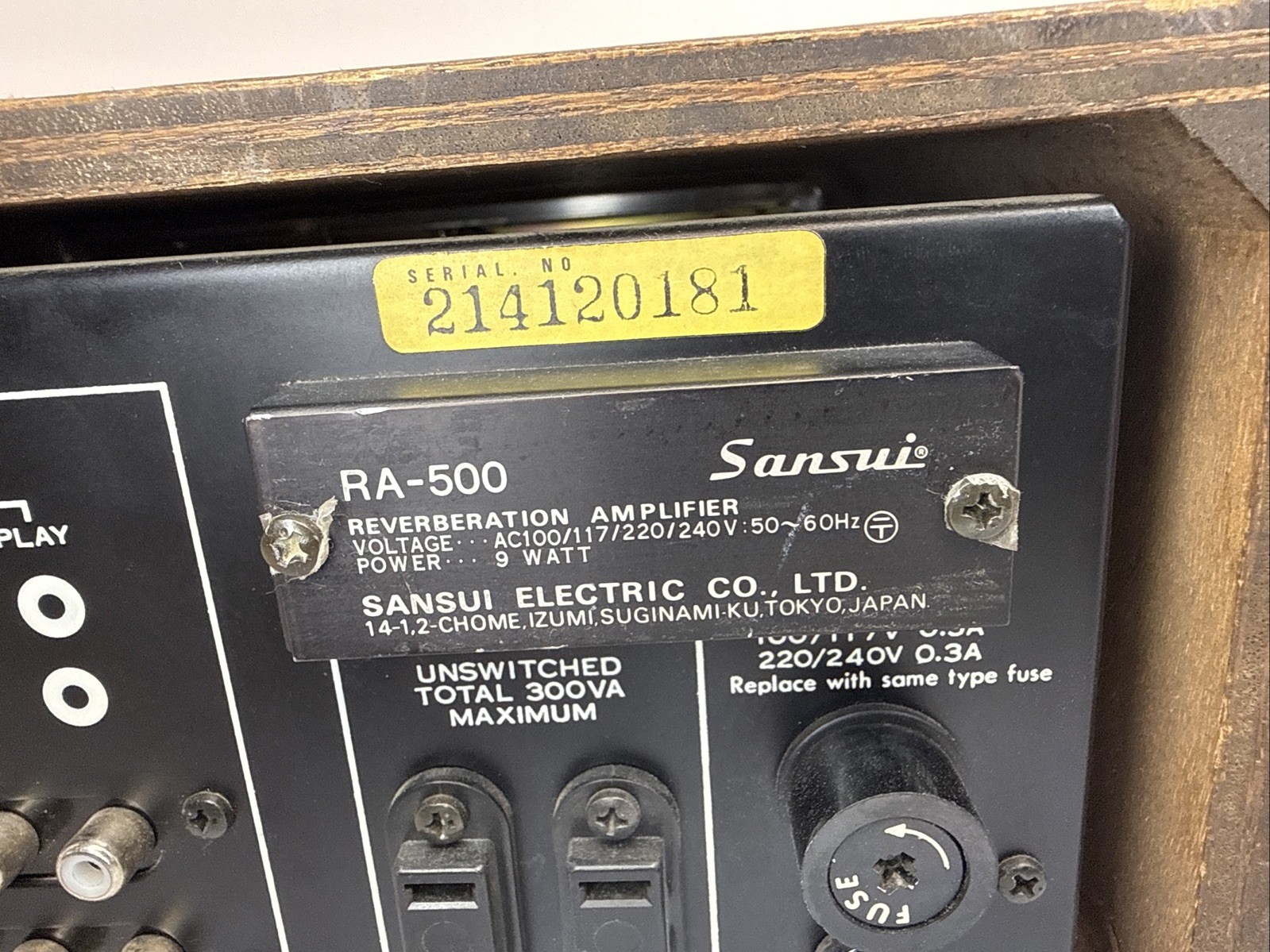 Vintage Sansui RA-500 Reverberation Amplifier Amp