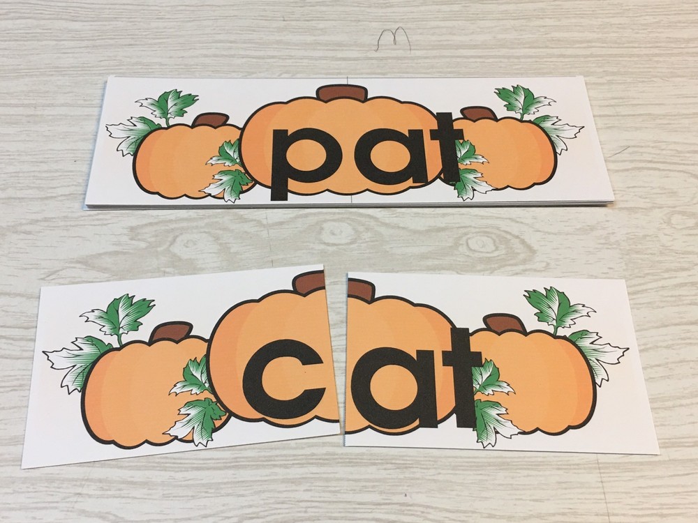 Pumpkin Patch Dry Erase - Laminated Activity Set - Teaching Supply - AT words