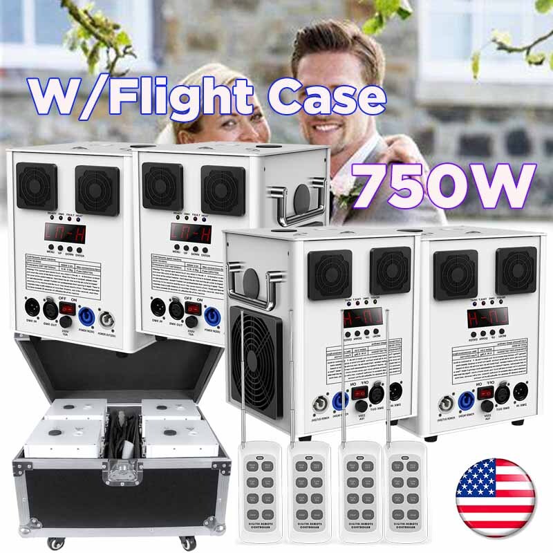 4PCS Cold Spark Machine 700W DMX Stage Firework Machine Wedding W/Flight Case