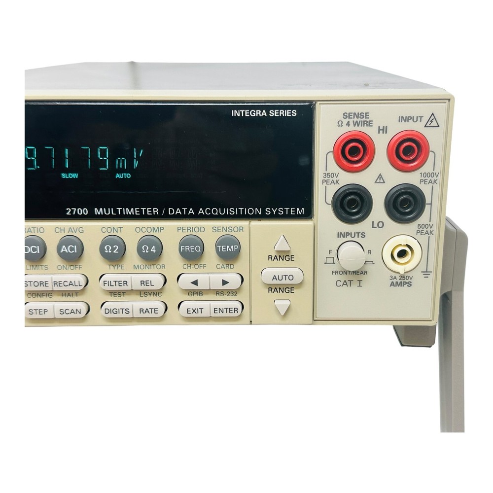 KEITHLEY 2700 MULTIMETER DATA ACQUISITION w/7702 40CH MUTIPLEX PLUG-IN DATA USED