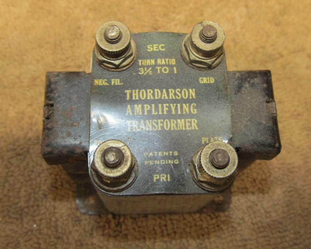 1920`s Thordarson Amplifying Transformer, Audio