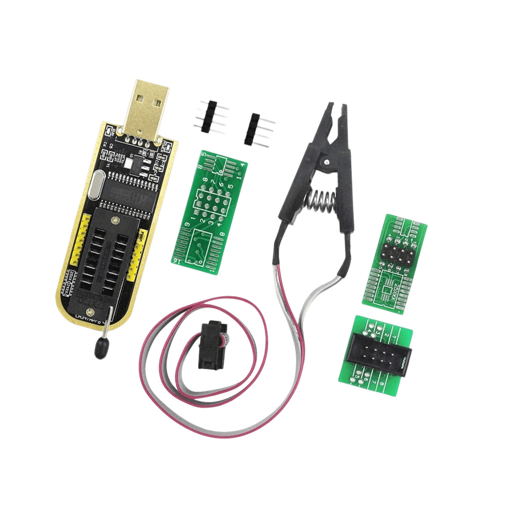 CH341A SOIC8 SOP8 Flash Chip EEPROM Programmer IC BIOS Test Clips 24 25 SeriesD4