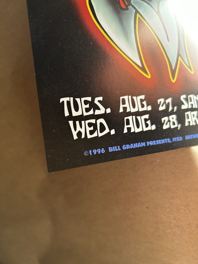 KISS POSTER 1996 Shaw Graham San Jose Original Vintage Mint Simmons Stanley