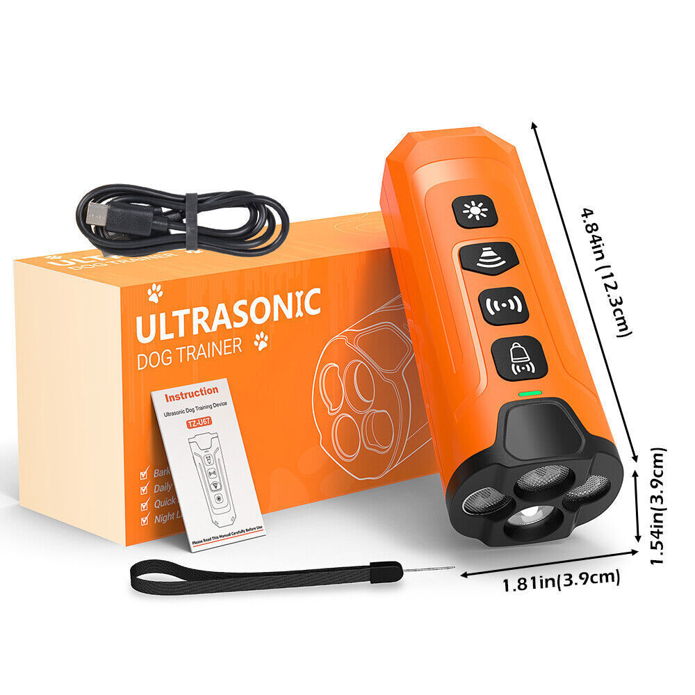 Ultrasonic Dog Bark Deterrent Devices Anti Barking Control Training Rechargeable