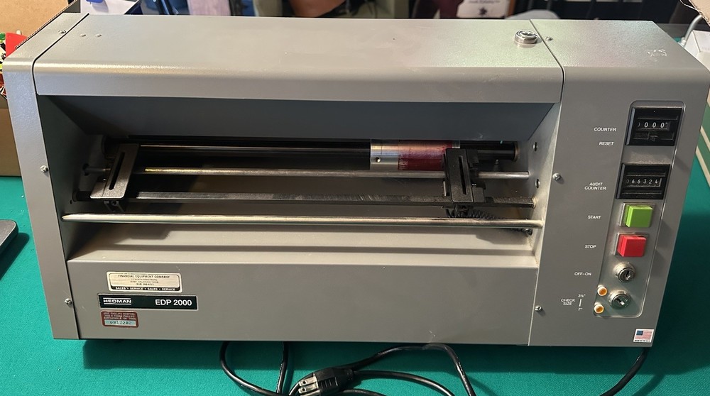HEDMAN EDP 2000 (NO Keys) CONTINUOUS FORM CHECK SIGNER MACHINE