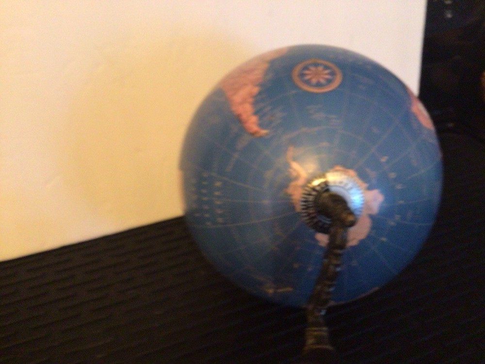 Desktop Globe With Marble Base ,approximately 14” Tall
