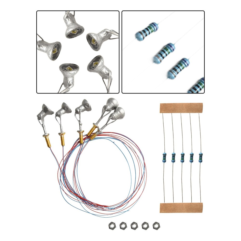 Complete Lights Painted 3V DC HO Scale LED Model Limelight Post Lights
