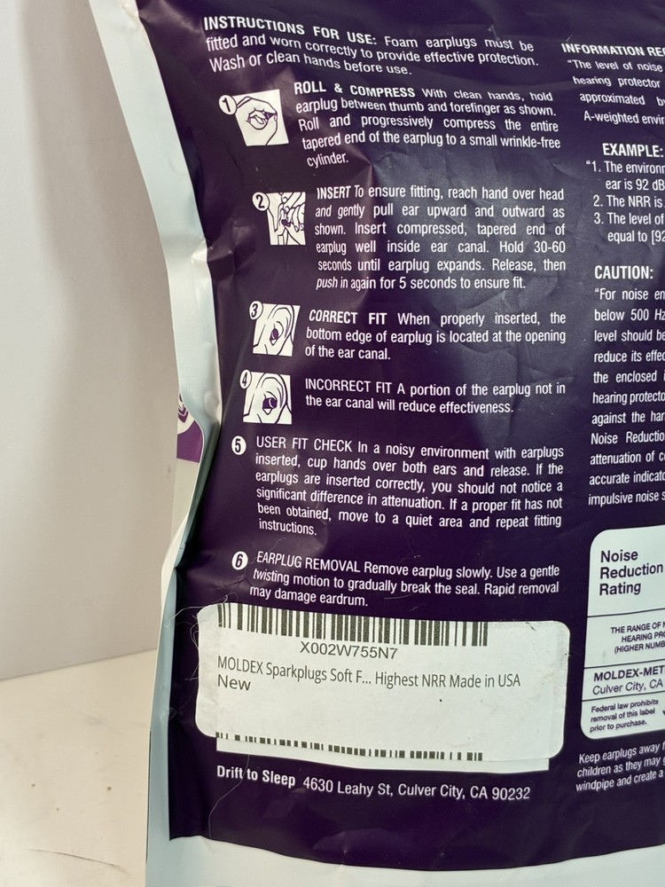 Soft Foam Earplugs for Sleeping, Snoring, Work, , Shooting - 33Db Highest NRR Ma