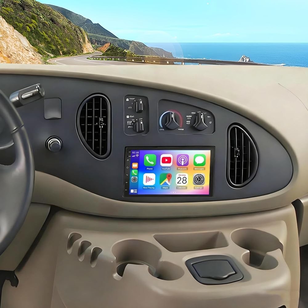 E150 E250 E350 1998-2008 7" Car Stereo Wireless CarPlay Android Auto