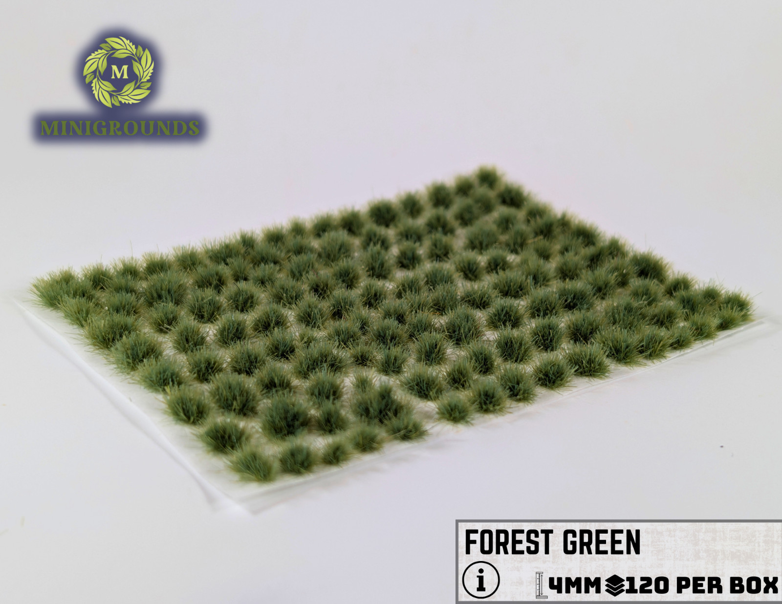 Static Grass Tufts 4mm – Forest Green | Wargaming Terrain Basing Miniatures