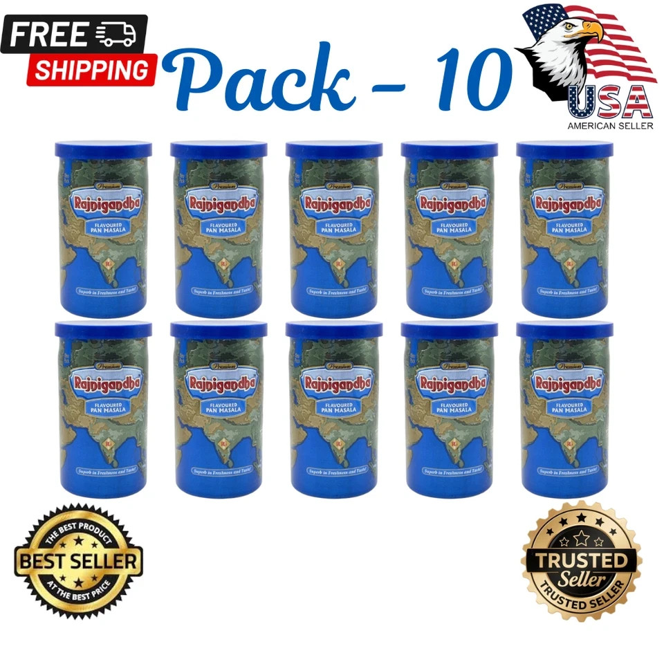 Rajnigandha Pan Masala Export 10 Packs 100gm Each Flavored Pan Masala Exp 10/26