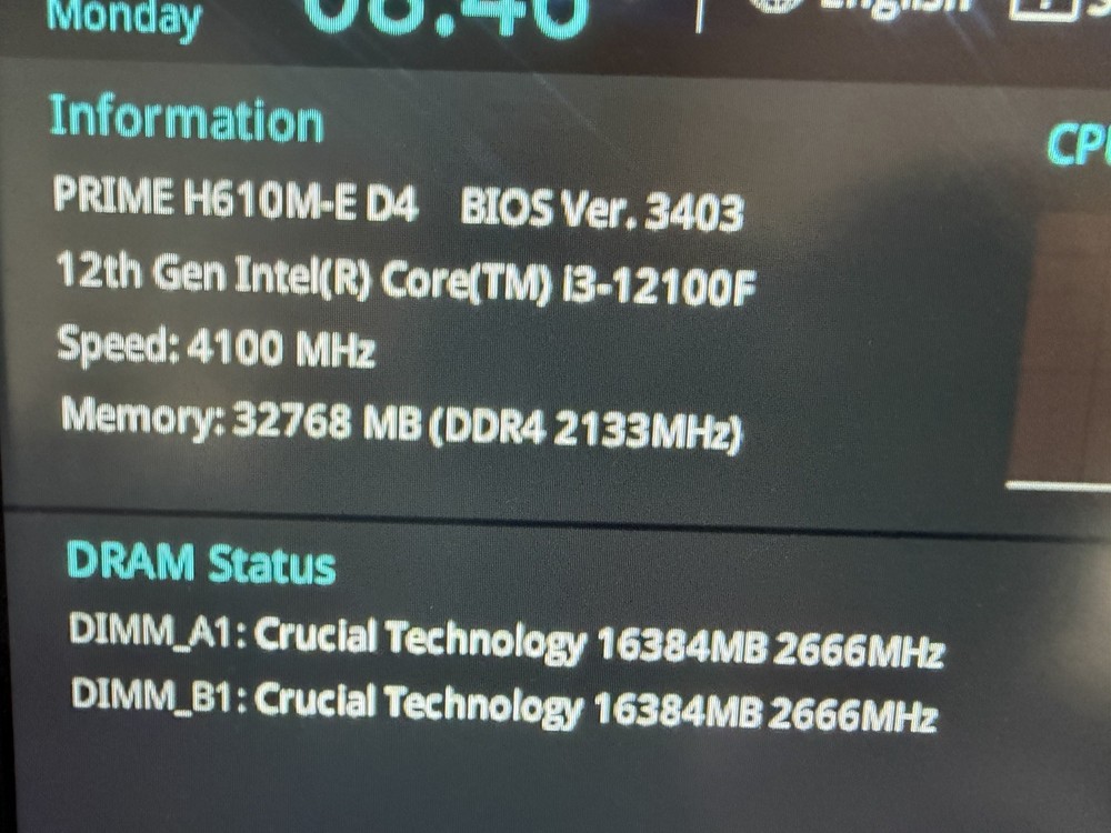 CPU + Motherboard Combo - Intel® Core™ I3-12100F + ASUS Prime H610M-E D4
