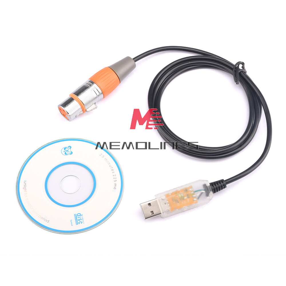 USB to DMX Interface Adapter Cable Stage Light PC DMX512 Controller Dimmer DMX