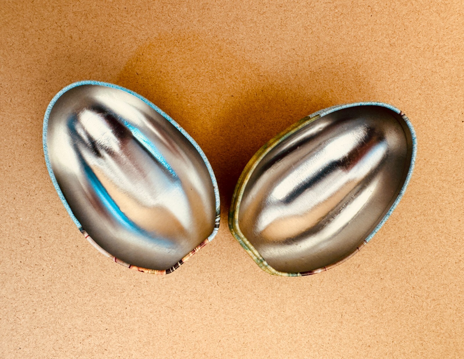 TWO Easter Egg Tins. 2 fillable Metal Easter Eggs with Vintage Graphic