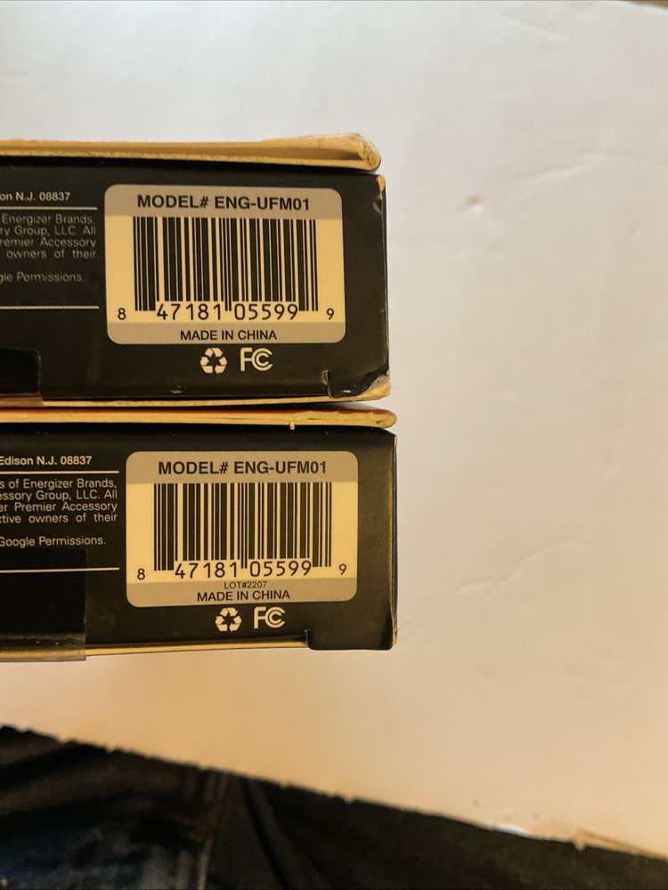 Two Energizer Ultimate Universal 3.5mm Wireless LCD FM Transmitters, Brand New