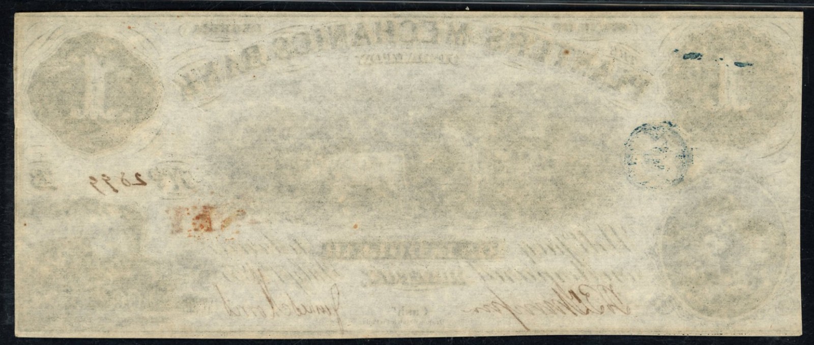 1855 Planters & Mechanics Bank of Dalton GA $1 PMG 63 EPQ GA150UNL1a