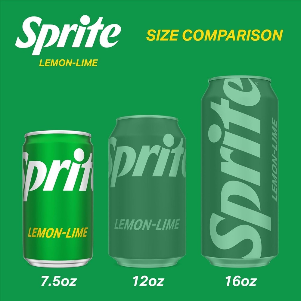 Sprite Lemon Lime Soda Soft Drinks, 7.5 fl oz, 6 Pack