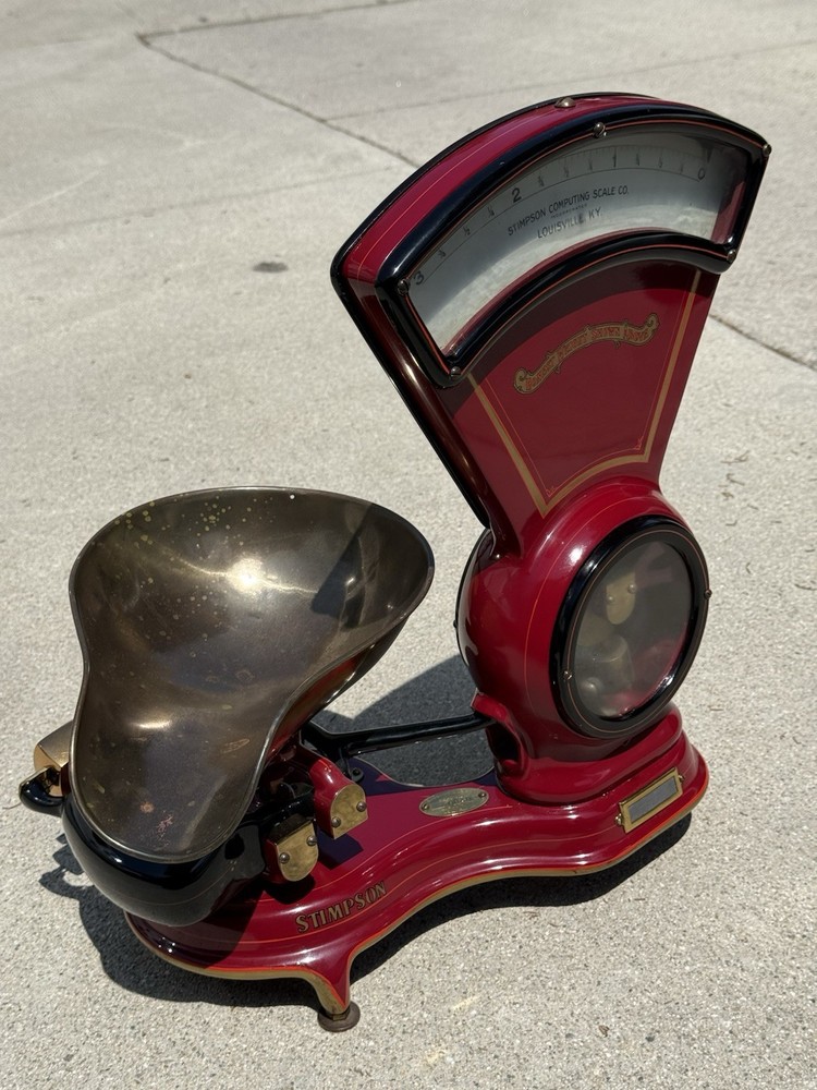 Antiques Stimpson Three Pound Off Set Computing Candy Scale circa 1900's