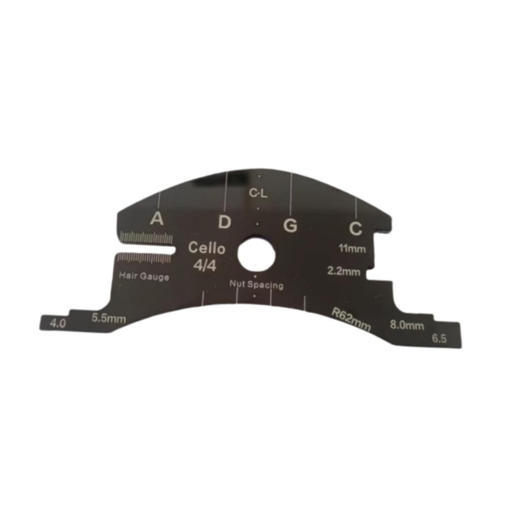 4/4 Cello Bridge Repair Template Replacement Maintenance Stencil Fingerboard