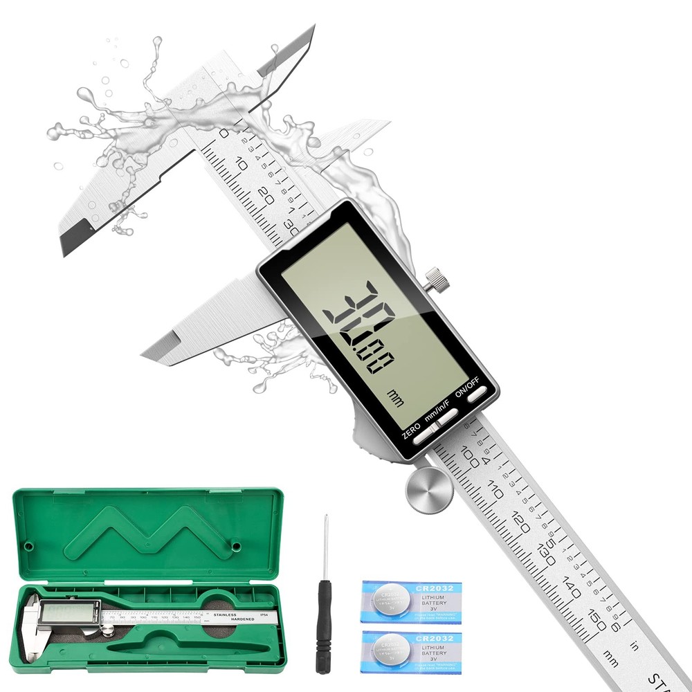 Electronic Digital Caliper 6", Professional Precision Micrometer Calipers, ±0...