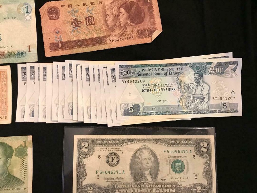 rare paper currency from several countries