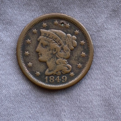1849 Braided Hair Large Cent