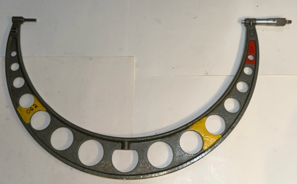 Mitutoyo 22–23” Locking Ratcheting Outside Micrometer Large Frame