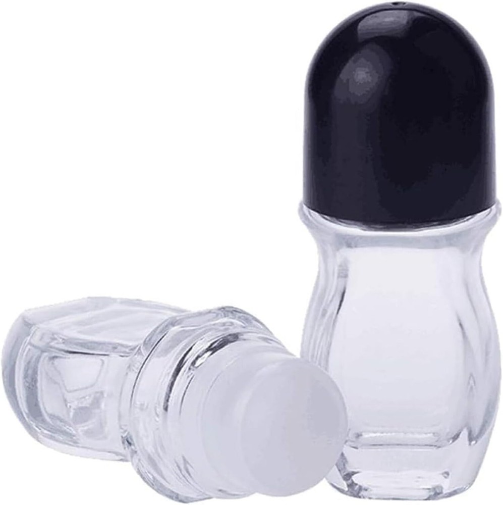 50 ML Red Deodorant Roller Bottle Empty,Glass Roller Bottles Deodorant,Roller...